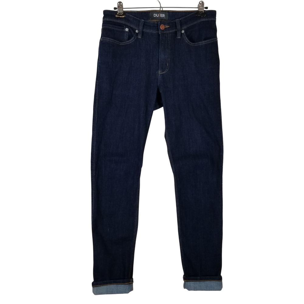 DU/ER L2X Slim‎ Fit Performance Denim Jeans Mens 32x32 Indigo Blue CA58131